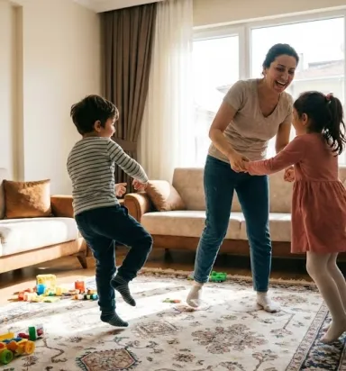 Evde Çocuklar İçin Dans Aktiviteleri