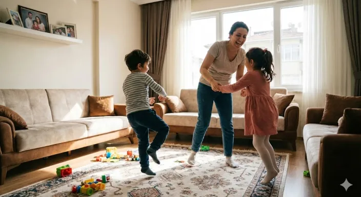 Evde Çocuklar İçin Dans Aktiviteleri